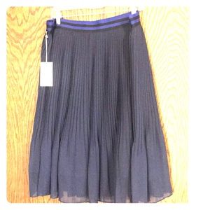 Deep navy blue pleated skirt